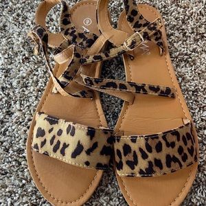 cheetah print sandals